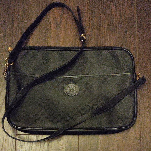 Gucci Vintage Micro GG Vinyl Coated Crossbody - Picture 1 of 9
